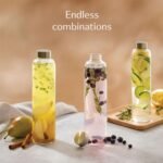 Cosumy Glass Water Bottle 25oz with Felt Sleeve - Borosilicate Glass - Leakproof Lid - BPA Free - Ideal for Work, Travel & Gym (Beige) - Image 8