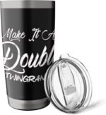 Make It A Double Twin Grandma Of Twins Custom Grandma Stainless Steel Insulated Tumbler - Image 6