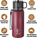 Stainless Steel Insulated Bottle, 50oz with cup Vacuum Insulated Water Bottle, Thermo for Hot Drinks/Cold Drinks,24-Hr Insulation Commute, Travel - Image 4