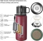 Stainless Steel Insulated Bottle, 50oz with cup Vacuum Insulated Water Bottle, Thermo for Hot Drinks/Cold Drinks,24-Hr Insulation Commute, Travel - Image 5
