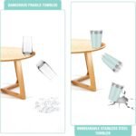 Ymmy Sam 2pcs Stainless Steel Cups with Silicone Straws, 12oz Spill-proof Tumblers Dishwasher Safe Unbreakable Metal Cups with Heat-insulated Sleeves for Cold and Hot Drinks - Image 6