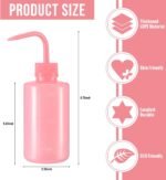 Lallisa 30 Pcs 250 ml Pink Tattoo Wash Bottle Narrow Mouth Squeeze Succulent Watering Bottles Water Squirt Lash Wash Rinse for Medical Lab Cleaning Washing - Image 3