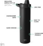 Simple Modern Filtered Water Bottle | Insulated Stainless-Steel Carbon Filter Travel Water Bottles | Reusable for Clean Drinking Water On The Go | 24oz, Midnight Black - Image 3