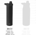 Simple Modern Filtered Water Bottle | Insulated Stainless-Steel Carbon Filter Travel Water Bottles | Reusable for Clean Drinking Water On The Go | 24oz, Midnight Black - Image 5