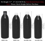 Linkidea Disposable Water Bottle Sleeve Compatible with Smartwater 16.9/20Fl Oz, Evian 16.9Fl Oz, Insulated Neoprene Plastic Bottled Water Cover with Lockable Zipper (2 Pack) (Black) - Image 3