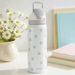 Paw Print Insulated Stainless Steel Water Bottle with Straw for Sports and Travel, 32oz, Gifts for Dog Cat Mom Women Girls Friends Teens Birthday Christmas - Image 5