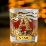 Personalized Alphabet Initial Whiskey Glass,Custom Engraved Bourbon Glass with Name,Old Fashioned Scotch Glasses,Birthday Christmas Gift For Men Dad Grandpa Bourbon Lovers - Image 3