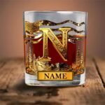 Personalized Alphabet Initial Whiskey Glass,Custom Engraved Bourbon Glass with Name,Old Fashioned Scotch Glasses,Birthday Christmas Gift For Men Dad Grandpa Bourbon Lovers - Image 5