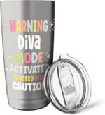 DIVA Personalized Women's Gift Custom DIVA Stainless Steel Insulated Tumbler - Image 5
