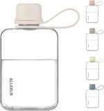 Portable Flat Water Bottle,BPA Free Reusable Tritan Plastic Travel Water Bottle Cup,Lightweight Leakproof Slim Water Bottle Fits Purse,Backpacking, Hiking (White, 8 oz) - Image 3