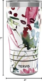 Tervis Traveler Sara Barrenson Floral Abstraction Triple Walled Insulated Tumbler Travel Cup Keeps Drinks Cold & Hot, 20oz, Stainless Steel - Image 10