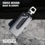 Sigg - Glass Water Bottle - Stella Grey - With Neoprene Pouch - Leakproof - Dishwasher Safe - BPA Free - Recycled Glass - 17 Oz - Image 5