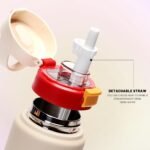 Insulated Water Bottle With Straw, 24 oz Leak Proof 18/8 Stainless Steel Vacuum Tumbler, Stainless Steel Water Bottle for Sports, Gym or Office, BPA-Free Keep Cold 24H Hot 12H (White) - Image 4