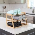 Honey-Can-Do 3-Tier Bamboo Water Bottle Organizer Rack - Stackable, Natural Wood Storage for Cabinet & Pantry - Image 3