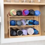 Honey-Can-Do 3-Tier Bamboo Water Bottle Organizer Rack - Stackable, Natural Wood Storage for Cabinet & Pantry - Image 5