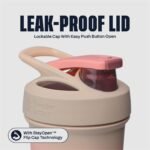 BlenderBottle Sport Sleek Shaker Cup Insulated Stainless Steel Water Bottle with Wire Whisk, 25-Ounce, Berry Fade (Pink) - Image 3