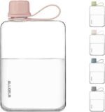 Portable Flat Water Bottle,BPA Free Reusable Tritan Plastic Travel Water Bottle Cup,Lightweight Leakproof Slim Water Bottle Fits Purse,Backpacking, Hiking (Pink, 17 oz) - Image 3