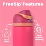DUTHINGS Insulated Stainless Steel Water Bottle with Straw, 24 oz, Reusable Sports and Travel Bottle for School, Kids, and Outdoors - Leakproof and BPA-Free (FUCHSIA) - Image 4