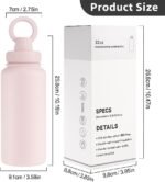 Premium Insulated Stainless Steel Water Bottle – 32 oz Leak-Proof, BPA-Free, Double-Wall Vacuum – Reusable Sports & Gym Bottle (Pink) - Image 3