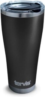 Tervis Powder Coated Stainless Steel Triple Walled Insulated Tumbler Travel Cup Keeps Drinks Cold & Hot, 30oz Legacy, Onyx Shadow - Image 3