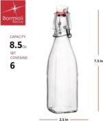 Bormioli Rocco 8.5oz Swing Bottle (Set of 6) - Reusable Glass Bottles with Airtight Leakproof Swing Tops, BPA-Free Bottle, Great for Homemade Syrups, Dressings, Infused Oils, Fresh Juices - Image 3