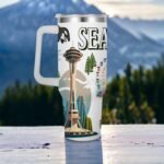 City Tumbler 40oz,Stainless Steel Water Bottle for Hot & Cold Beverages-City Gift Idea (Seattle) - Image 4