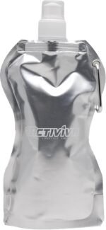 Collapsible Reusable Water Bottle with Carabiner Clip by Activiva - Light Weight Leak Proof Foldable Drinking Water Bottle - Non-Toxic BPA Free - 16.9 oz - 4 Pack - Image 5