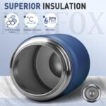 12 oz Insulated Water Bottle, Double Wall Vacuum Insulated Stainless Steel Water Bottles, Wide Mouth Leakproof BPA Free with Chug Lid, 18 Hours Cold and 8 Hours Hot (Dark blue) - Image 3