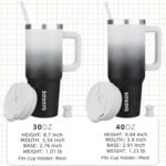 BJPKPK Insulated Tumblers With Handle And Straw 40 oz Stainless Steel Tumbler Cups With Lid,Day And Night - Image 5