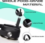 Straw Lid for Wide Mouth Water Bottle, BPA Free Straw Lid with Flexible Handle and 2 Straws, 1 Cleaning Brush, Replacement Sports Straw Cap for Wide Mouth Top 32 40 oz - Image 4