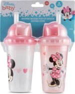 Disney Toddler Sippy Cups for Boys and Girls | 10 Ounce Sippy Cup Pack of Two with Straw and Lid | Durable Leak Proof Travel Water Bottle for Toddlers - Image 6