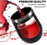 Florida-Themed 12oz Wine Tumbler with Lid, Insulated Vacuum Stainless Steel Coffee Mug, State Pride Travel Cup, Unique Gift Idea for Men, Boyfriend, Husband or Partner (Black) - Image 3