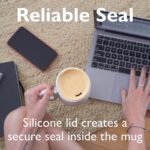 Silicone Coffee Cup Lid – Take Your Favorite Mug To-Go – Dishwasher-Safe, Reusable Coffee Mug Lid for Tumblers, Cups and Mugs with 3” to 3¼” Inside Diameter – Medium Size, Cappuccino - Image 4