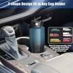 HYDROWION 40 oz Insulated Water Bottle with Straw fit in Car Cup Holder(Cold 48 hrs, Hot 24 hrs) Drinking Bottle with Straw Lid, Spout Lid and Flex Cap Leakproof Travel Thermo Mug，Marbling - Image 5