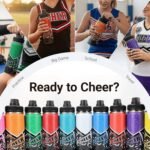 Cheer Water Bottle for Girls 18 oz, Insulated Stainless Steel Sports Bottle with Spout Lid, Cheerleader Gift Bulk for Team, Squad Gifts (Green) - Image 5