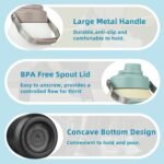 BJPKPK 1 Gallon Water Bottle Insulated, Dishwasher Safe 128oz Large Water Jug with Metal Handle & BPA Free Spout Lid, Stainless Steel Metal Jug for Gym, Sports & Hiking, Chartreuse - Image 5