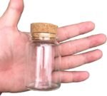 80ml Glass Bottles With Cork Small Transparent Mini Empty Glass Vials Jars Container Clear Food Botlles Eco-Friendly 6pcs (6, 80ml-47x70x33mm) - Image 3