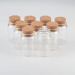 80ml Glass Bottles With Cork Small Transparent Mini Empty Glass Vials Jars Container Clear Food Botlles Eco-Friendly 6pcs (6, 80ml-47x70x33mm) - Image 8