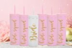 Bride & Bride Squad 16oz Skinny Tumblers.Bachelorette Party Cups.Engagement Wedding Gifts.Bridesmaid Proposal Gifts.Bridal Shower Gifts.Bridal Bachelorette Party Tumblers Cups. - Image 6