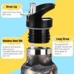 Dinosaur Insulated Water Bottle with Straw Lid,Vacuum Stainless Steel Mug Leakproof Tumbler Flask Jurassic Kids Water Bottle for Sports Travel School,20oz - Image 4