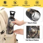 Dinosaur Insulated Water Bottle with Straw Lid,Vacuum Stainless Steel Mug Leakproof Tumbler Flask Jurassic Kids Water Bottle for Sports Travel School,20oz - Image 5
