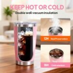 Birthday Gifts for Mom, Personalized Tumbler Engraved Merry Chrismas Present for Her,Women, Wife, Daughter, Sister - Thoughtful Gift Basket for Mothers Day,Pink - Image 4