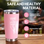 Birthday Gifts for Mom, Personalized Tumbler Engraved Merry Chrismas Present for Her,Women, Wife, Daughter, Sister - Thoughtful Gift Basket for Mothers Day,Pink - Image 6