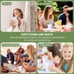 Yungyan 36 Pack 16oz Stadium Cups Reusable Plastic Cups Blank Drink Tumblers for Parties, Events, DIY Projects, 4.5 x 3.54 x 2.72 Inch (White) - Image 5