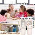 Qtencas Speech Therapy Gifts, Speech Language Pathologist Gift, SLP Gifts 40 Oz Stainless Steel Travel Tumbler, Therapist Appreciation Present for Women, Christmas Birthday Present for SLP - Image 6