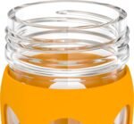Lifefactory 16-Ounce Glass Water Bottle with Active Flip Cap and Protective Silicone Sleeve, Marigold - Image 4