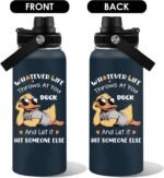 Duck Water Bottle 32oz, Funy Duck Stainless Steel Tumbler With Lid, Double Wall Vacuum Insulated Ducks Coffee Travel Cup, Christmas Birthday Gift for Ducks Lover - Image 5