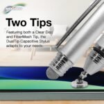 BoxWave Stylus Pen Compatible with ZMHQLPDZ Smart Water Bottle (Insulated Bottles) - DualTip Capacitive Stylus, Fiber Tip Disc Tip Capacitive Stylus Pen - Metallic Silver - Image 3