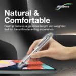 BoxWave Stylus Pen Compatible with ZMHQLPDZ Smart Water Bottle (Insulated Bottles) - DualTip Capacitive Stylus, Fiber Tip Disc Tip Capacitive Stylus Pen - Metallic Silver - Image 4