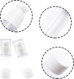 PINE & LINEN 6 Pack 0.5OZ/15ML Airless Pumps Bottles, Clear Travel Size Lotion Container Refillable Pump Dispensers, Vacuum Cosmetic Pump for Foundation/Cream/Shampoo - Image 4